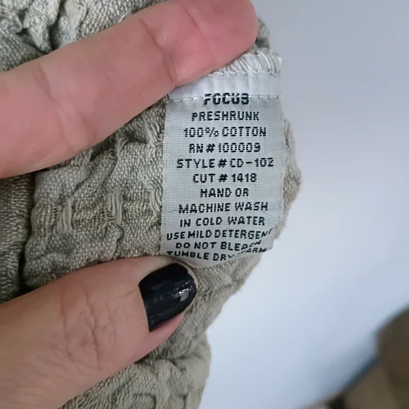 Focus 100% Cotton Crinkle Textured Button Front Jacket Natural Minimalist Coasta - Picture 7 of 7